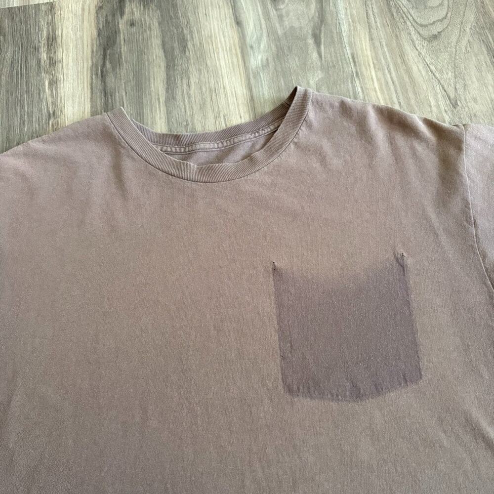 Vintage Ghost Pocket Sun Faded T-Shirt Men's Size L Brown Gradient - Picture 2 of 6